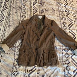 St. John’s Bay Blazer With Pinstripe Cuffs